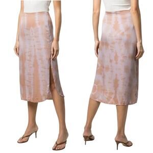 JOHN ELIOTT NWT *FLAWED* TIE-DYE Slip Skirt in Soapstone x Haze Size 0 Shibori